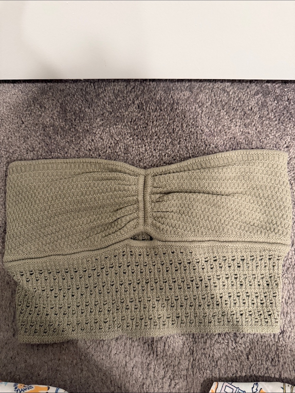 American Eagle Outfitters Olive Knit Tube Top